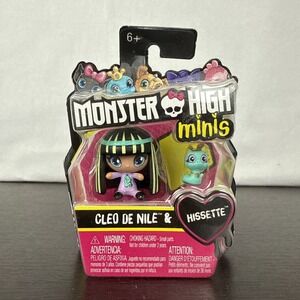 MONSTER HIGH Minis Cleo De Nile & Hissette 1.25"‎ Doll + 3/4" New 2017 RARE!